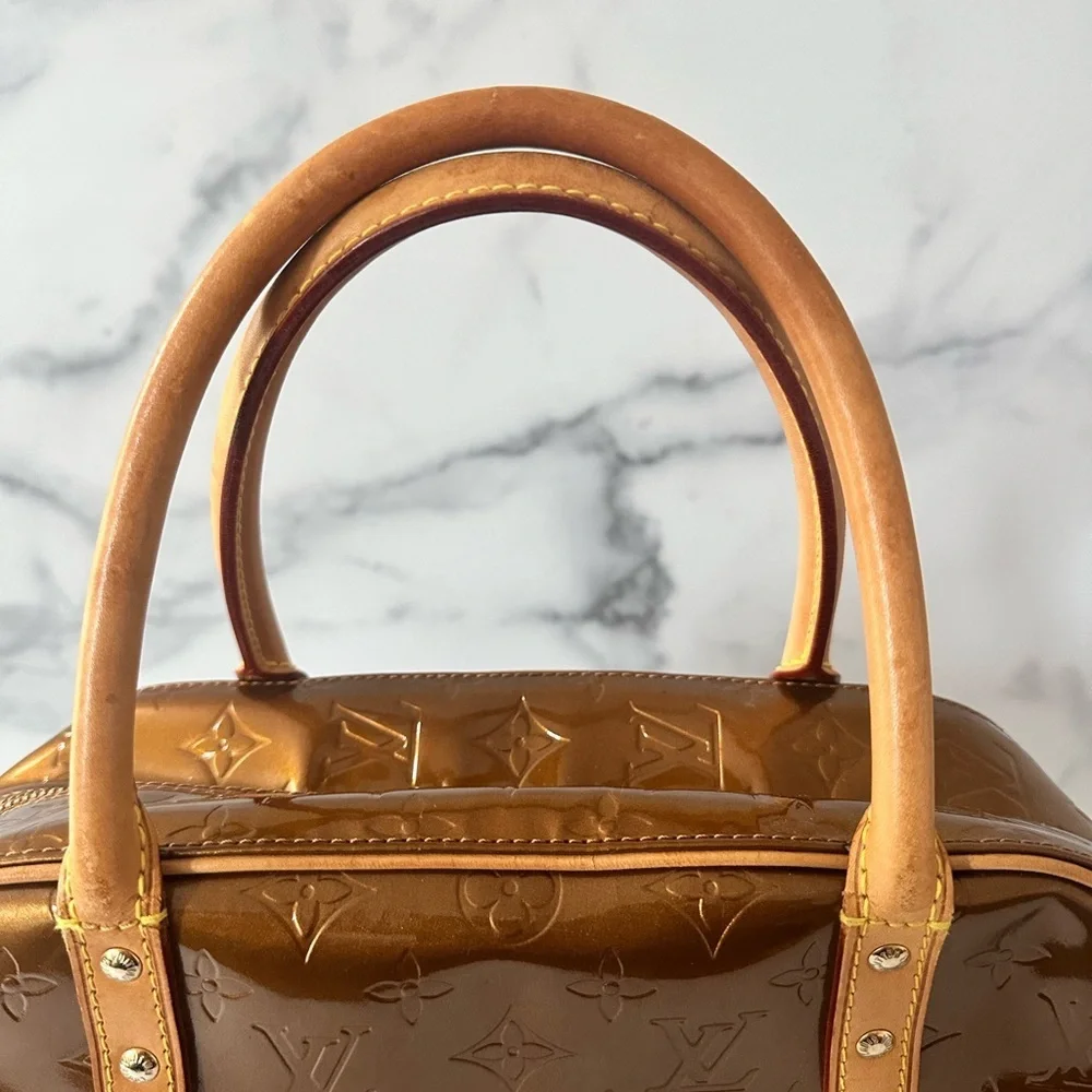 Louis Vuitton Vernis Tompkins Square Satchel – Bronze Patent Leather